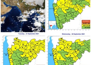 राज्यात 3 ते 4 दिवस पुन्हा मुसळधार ते अतिमुसळधार पावसाची शक्यता.. उत्तर महाराष्ट्र, मराठवाड्यासह या जिल्ह्यांमध्ये ‘यलो अलर्ट’