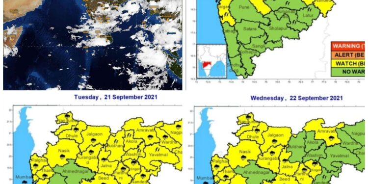 राज्यात 3 ते 4 दिवस पुन्हा मुसळधार ते अतिमुसळधार पावसाची शक्यता.. उत्तर महाराष्ट्र, मराठवाड्यासह या जिल्ह्यांमध्ये ‘यलो अलर्ट’