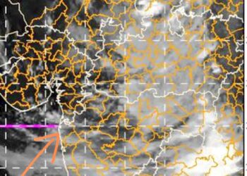 सप्टेंबर कोल्ड : आजची ढगांची स्थिती (उपग्रह छायाचित्र)