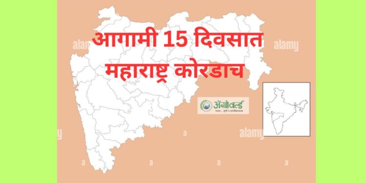 आगामी 15 दिवसात महाराष्ट्र कोरडाच राहण्याची शक्यता