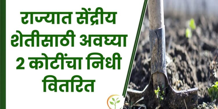 केंद्राच्या योजनेतून राज्यात सेंद्रीय शेतीसाठी अवघ्या 2 कोटींचा निधी वितरित