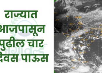 राज्यात आजपासून पुढील चार दिवस पाऊस