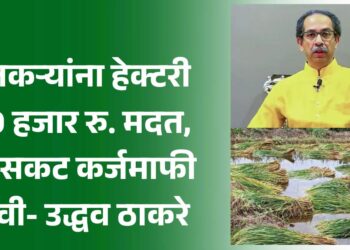 शेतकऱ्यांना हेक्टरी 50 हजार रुपये मदत, सरसकट कर्जमाफी द्यावी!