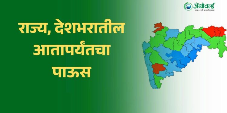 राज्य, देशभरातील आतापर्यंतचा पाऊस