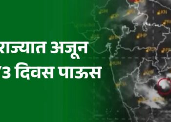राज्यात आणखी 2-3 दिवस पाऊस