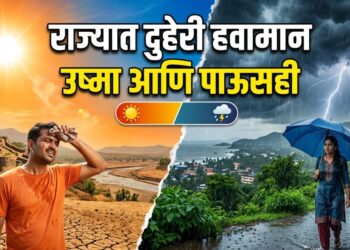 राज्यात दुहेरी हवामान उष्मा आणि पाऊसही