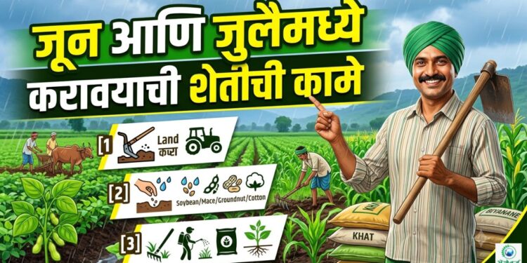 जून आणि जुलैमध्ये करावयाची शेतीची कामे