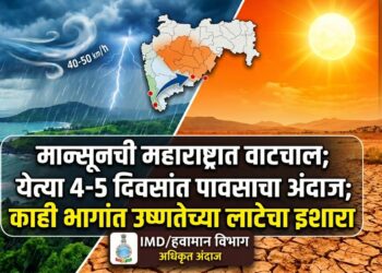 मान्सूनची महाराष्ट्रात वाटचाल सुरू; येत्या 4-5 दिवसांत पावसाचा अंदाज; काही भागांत उष्णतेच्या लाटेचा इशारा