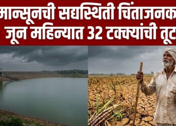 मान्सूनची सद्यस्थिती चिंताजनक; जून महिन्यात 32 टक्क्यांची तूट