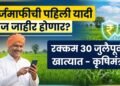 कर्जमाफीची पहिली यादी आज जाहीर होणार?