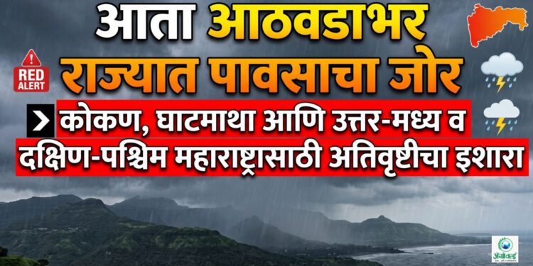 आता आठवडाभर राज्यात पावसाचा जोर