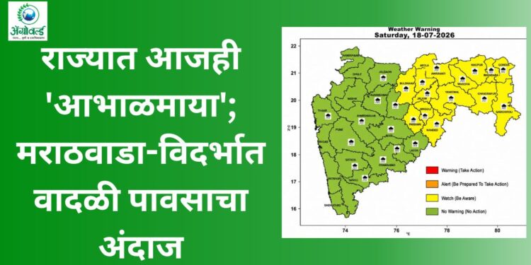 राज्यात आजही ‘आभाळमाया’; मराठवाडा-विदर्भात वादळी पावसाचा अंदाज